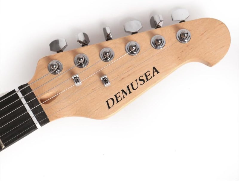 demusea Electric Mini Guitar 36Inch 3/4 Short Scale Blueburst Color sss Pickups One Volume One Tone 5 Ways Toggle Portable For Starter Beginner Travel And Practice With Gigbag Strap Total - Image 4